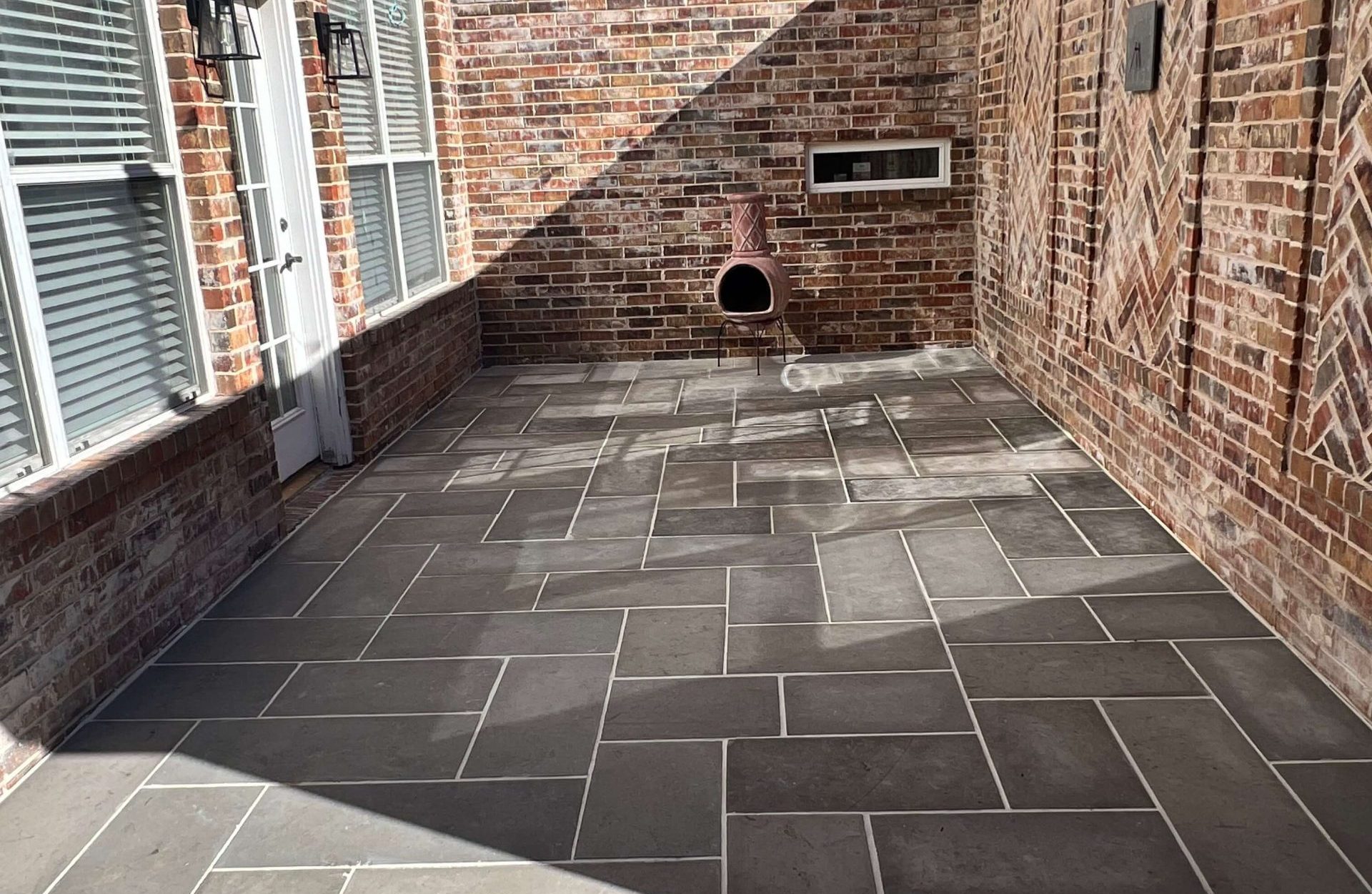 Custom Stone Patio in Frisco